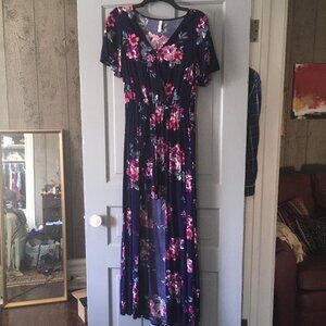 Floral Wrap Romper | M
